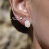 Culturesse Alyn Artisan Opal Stud Earrings (Silver)
