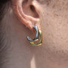Culturesse Marcie Open Square Earrings (Gold Vermeil)