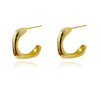 Culturesse Marcie Open Square Earrings (Gold Vermeil)