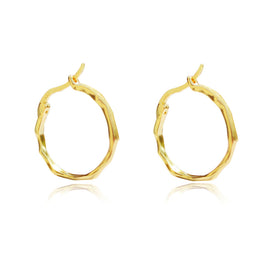 Culturesse Original Gold Vermeil Everyday Hoop Earrings