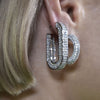 Culturesse Lamia Diamnate-embellished U-hoop Earrings