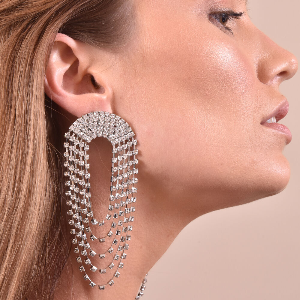 Culturesse Elle Crystal Diamante Earrings