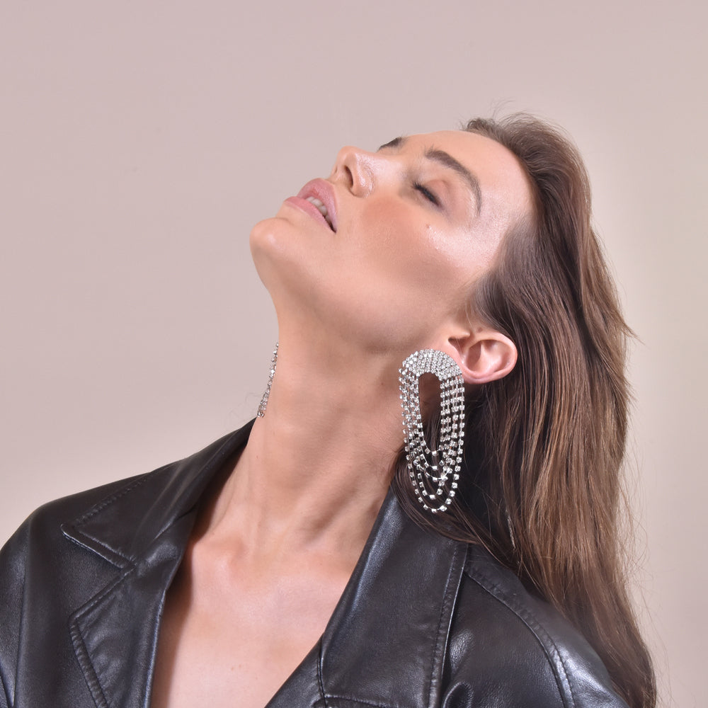 Culturesse Elle Crystal Diamante Earrings