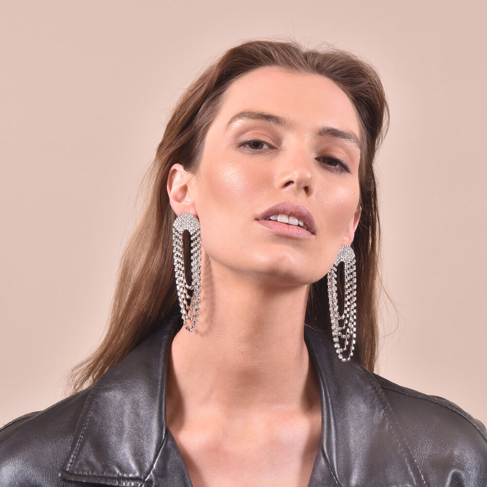 Culturesse Elle Crystal Diamante Earrings