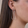 Culturesse Tiffany Contemporary Flow Earrings (Platinum)