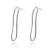 Culturesse Tiffany Contemporary Flow Earrings (Platinum)