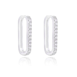 Culturesse Parker Dainty Silver Huggie Earrings