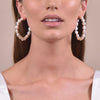 Culturesse Regina Oversized Frehswater Pearl Hoop Earrings