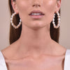 Culturesse Regina Oversized Frehswater Pearl Hoop Earrings