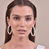 Culturesse Regina Oversized Frehswater Pearl Hoop Earrings