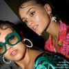 Culturesse Regina Oversized Frehswater Pearl Hoop Earrings
