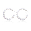 Culturesse Regina Oversized Frehswater Pearl Hoop Earrings