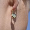 Culturesse Lark Love Heart Padlock Drop Earrings (Gold Vermeil)