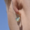 Culturesse Lark Love Heart Padlock Drop Earrings (Gold Vermeil)