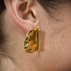 Culturesse Wilde 24K Artisan Sculptural Fold Earrings