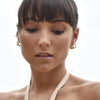 Culturesse Davina Croissant Hoop Earrings (Gold Vermeil)