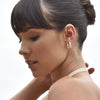Culturesse Davina Croissant Hoop Earrings (Gold Vermeil)