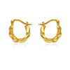 Culturesse Davina Croissant Hoop Earrings (Gold Vermeil)