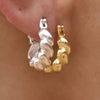 Culturesse Davina Croissant Hoop Earrings (Silver)