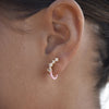 Culturesse Gabrielle Pastel Diamante Climber Earrings (Pink)