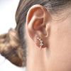 Culturesse Gabrielle Pastel Diamante Climber Earrings (Pink)