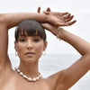 Culturesse Mira Freshwater Pearl Hoop Earrings