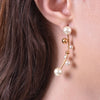Culturesse Ines Vintage Pearl Climber Earrings