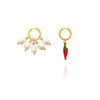 Culturesse Nayeli Pearl Chilli Mismatching Earrings