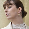 Culturesse Gracelynn Freshwater Pearl Hoop Earrings (Gold)