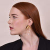 Culturesse Marjorie 24K Artisan Gold Leaf Earrings