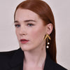 Culturesse Marjorie 24K Artisan Gold Leaf Earrings