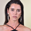 Culturesse Lilou Pearl Pin Statement Earrings