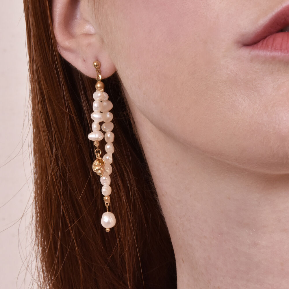 Culturesse Elsa Boho Style Shell String Earrings