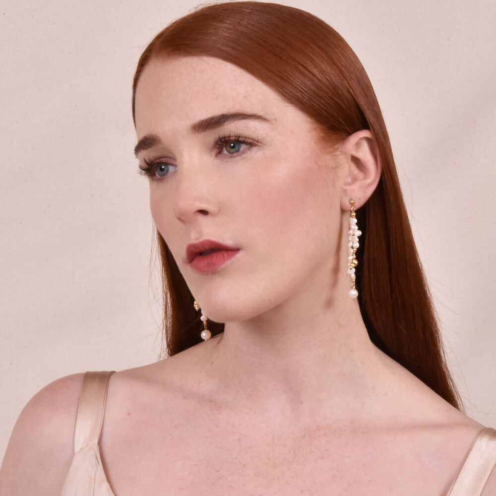Culturesse Elsa Boho Style Shell String Earrings