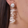 Culturesse Ellenora Artisan Freshwater Pearl Stack Earrings