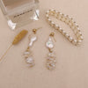 Culturesse Cleo Mismatching Pearl Stack Earrings