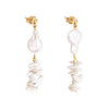 Culturesse Cleo Mismatching Pearl Stack Earrings