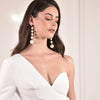Culturesse Daphne Oversized Pearl String Earrings