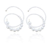 Culturesse Eira Pearl Swirl Hoop Earrings