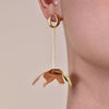Culturesse Jeane Sculpture Petal Drop Earrings