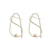 Culturesse Eileen Platinum Line Art Earrings