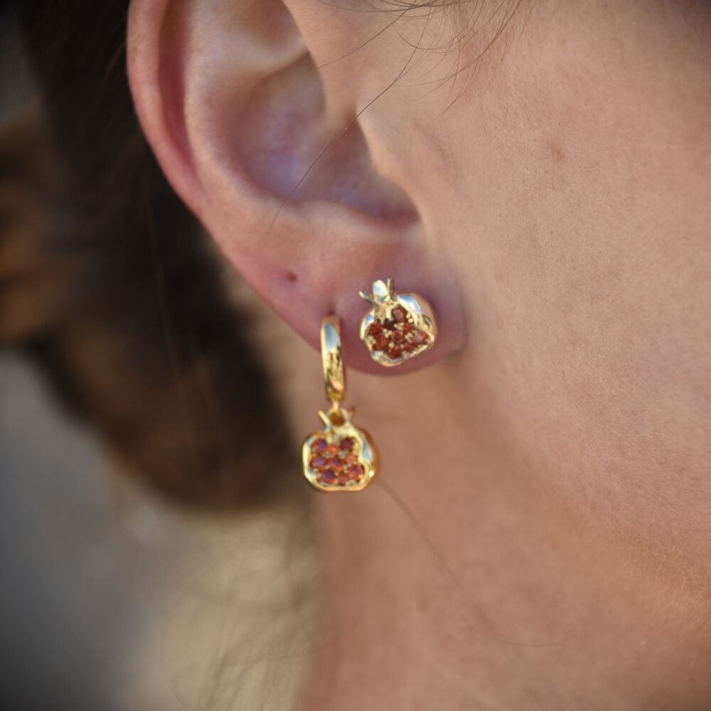 Culturesse Amaris Pomegranate Drop Earrings