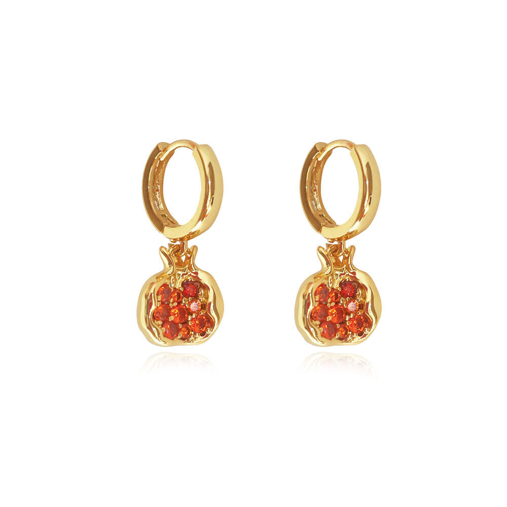 Culturesse Amaris Pomegranate Drop Earrings