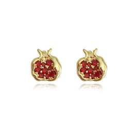 Culturesse Amaris Pomegranate Stud Earrings