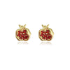 Culturesse Amaris Pomegranate Stud Earrings