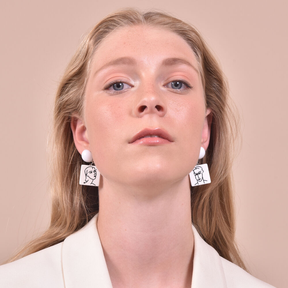 Culturesse Matisse Artsy Portraits Drop Earrings