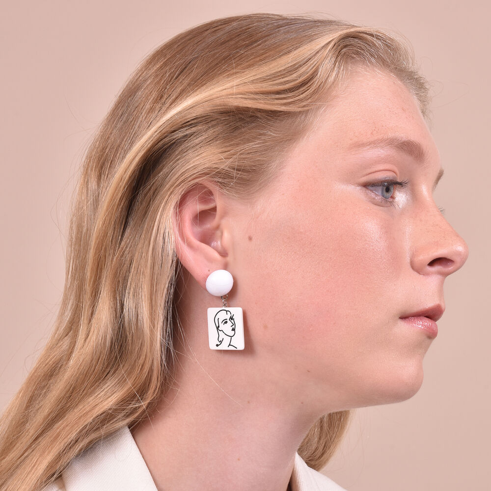 Culturesse Matisse Artsy Portraits Drop Earrings
