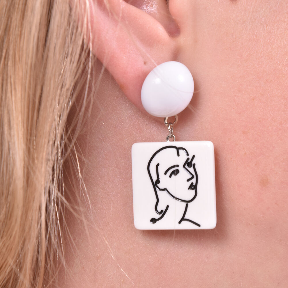 Culturesse Matisse Artsy Portraits Drop Earrings