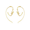 Culturesse Vianca Artsy Face To Face Earrings (Gold)