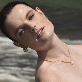 Culturesse Draco Sculptural Puff Earrings (Gold Vermeil)